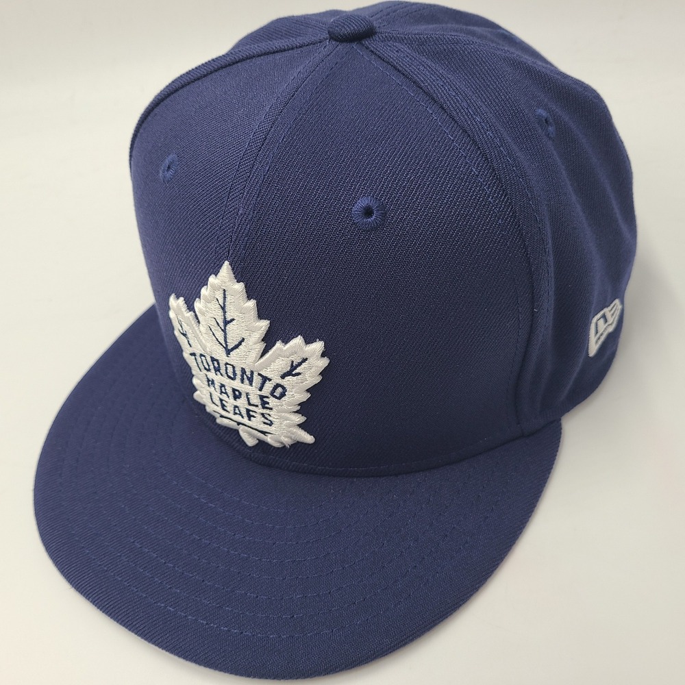 Toronto Maple Leafs Hat Fitted 7 5/8 New Era 59Fifty Blue White NHL Hockey Men